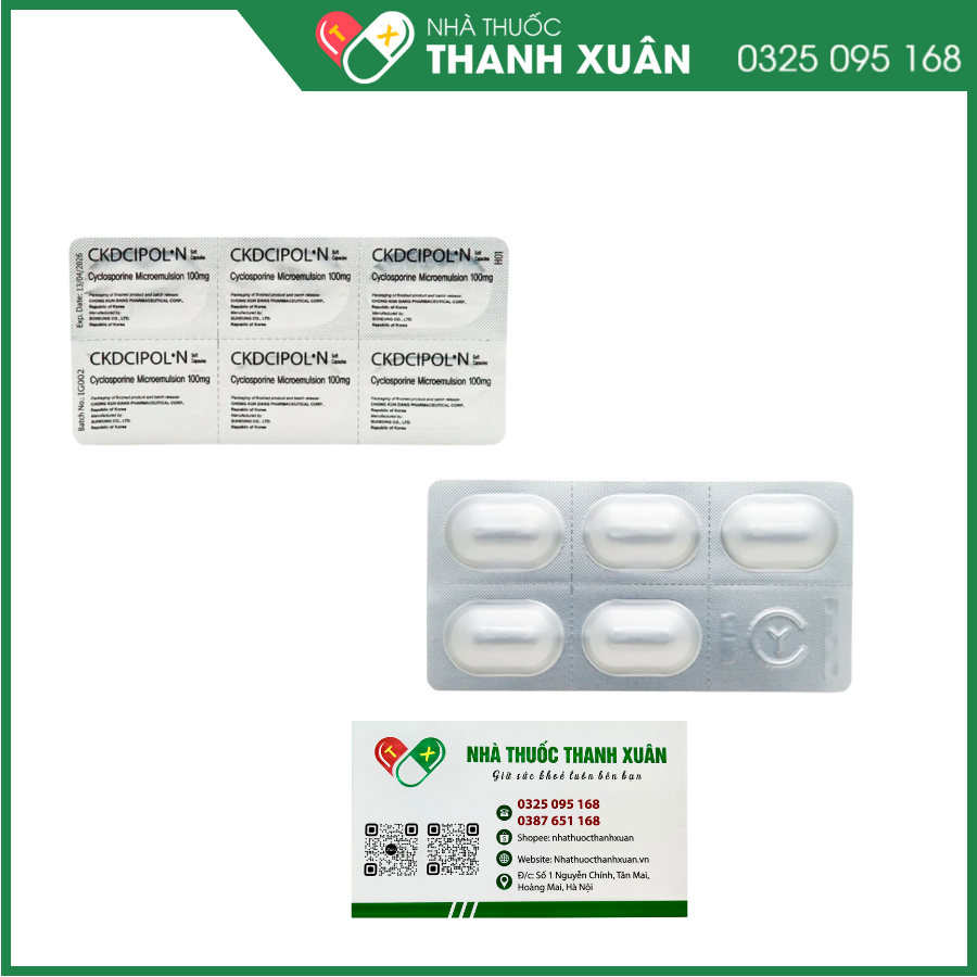 Ckdcipol-N 100mg ngăn ngừa thải bỏ mảnh ghép trong ghép tạng